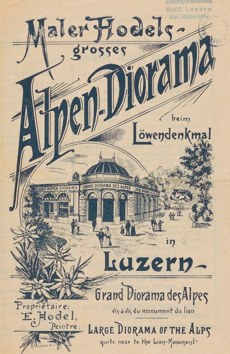 Ill. 9: Advertisement for the Alpendiorama museum, 1895